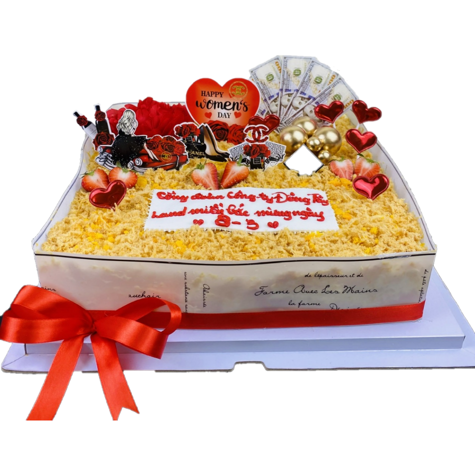 Bánh bông lan trứng muối hình chữ nhật