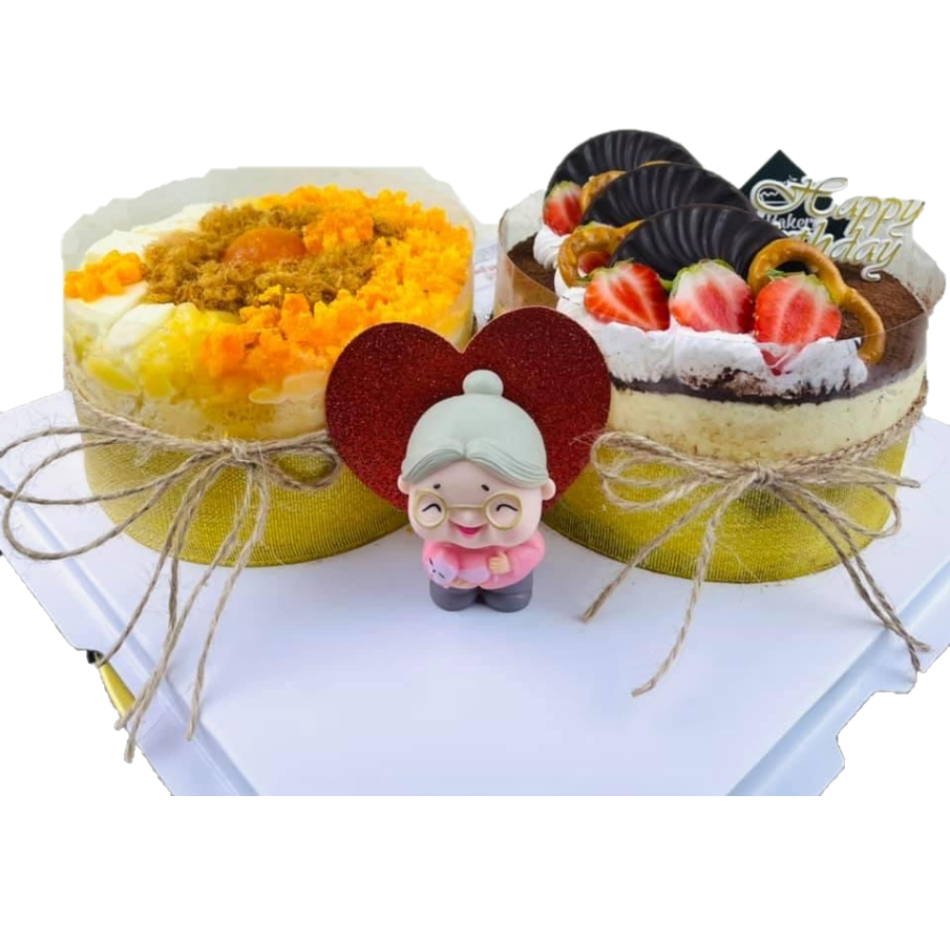 Bánh bông lan trứng muối kết hợp Tiramissu