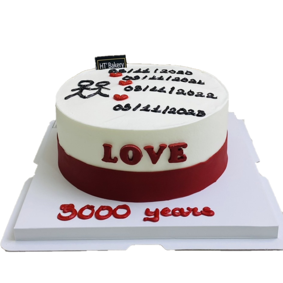 Bánh kem tươi chữ Love 3000