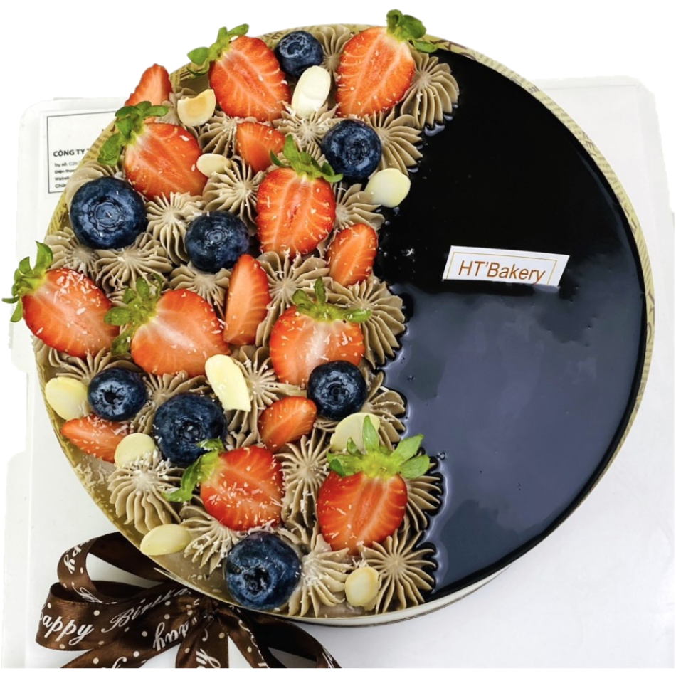 Bánh kem tươi socola sốt dâu tây