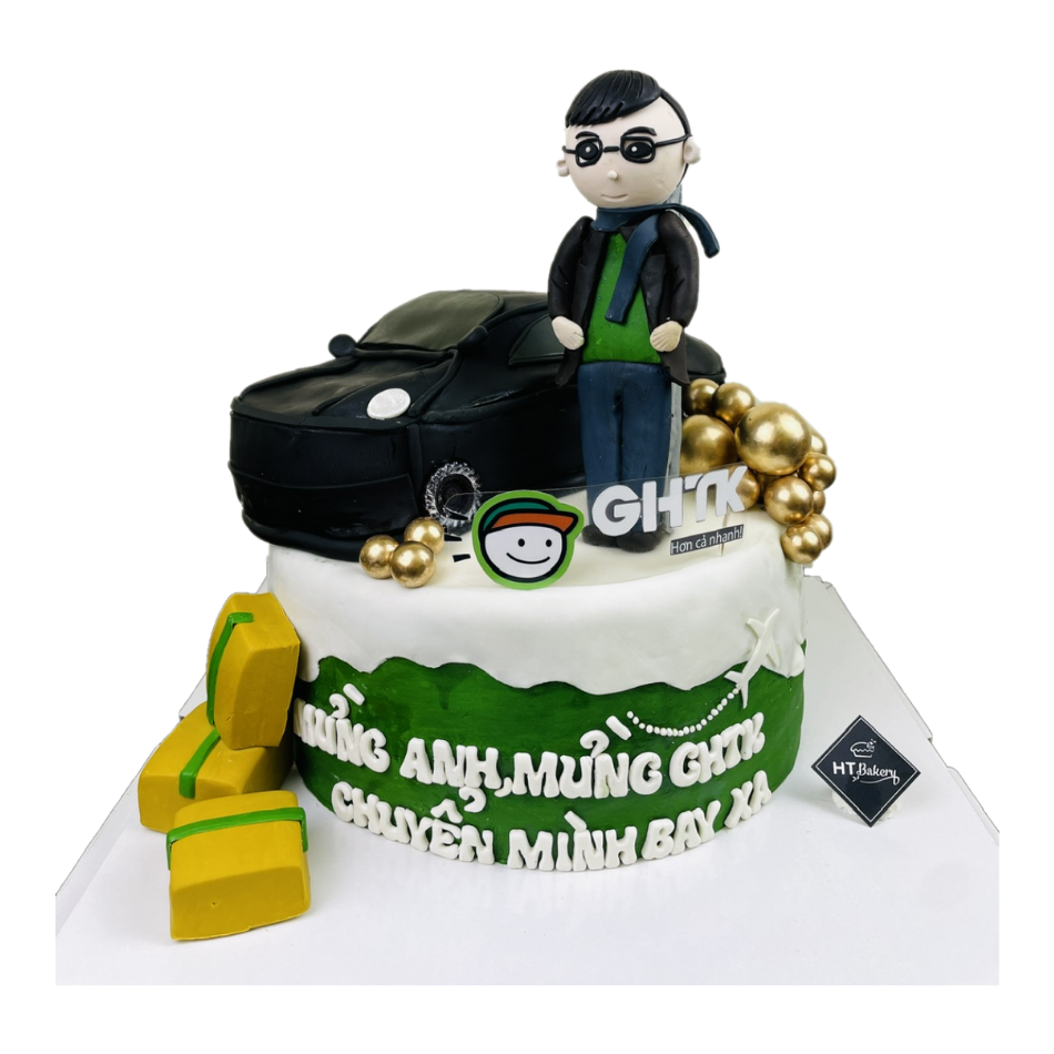 Bánh kem tươi tạo hình fondant và oto