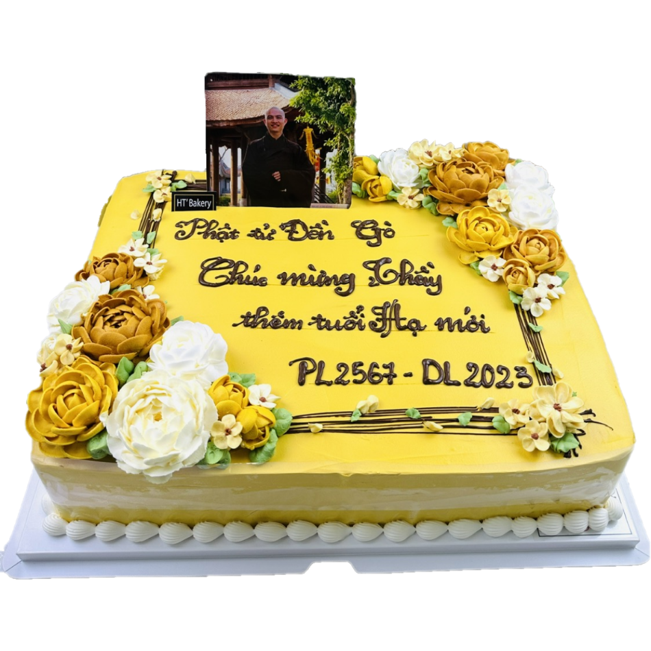 Bánh kem tươi hoa vàng