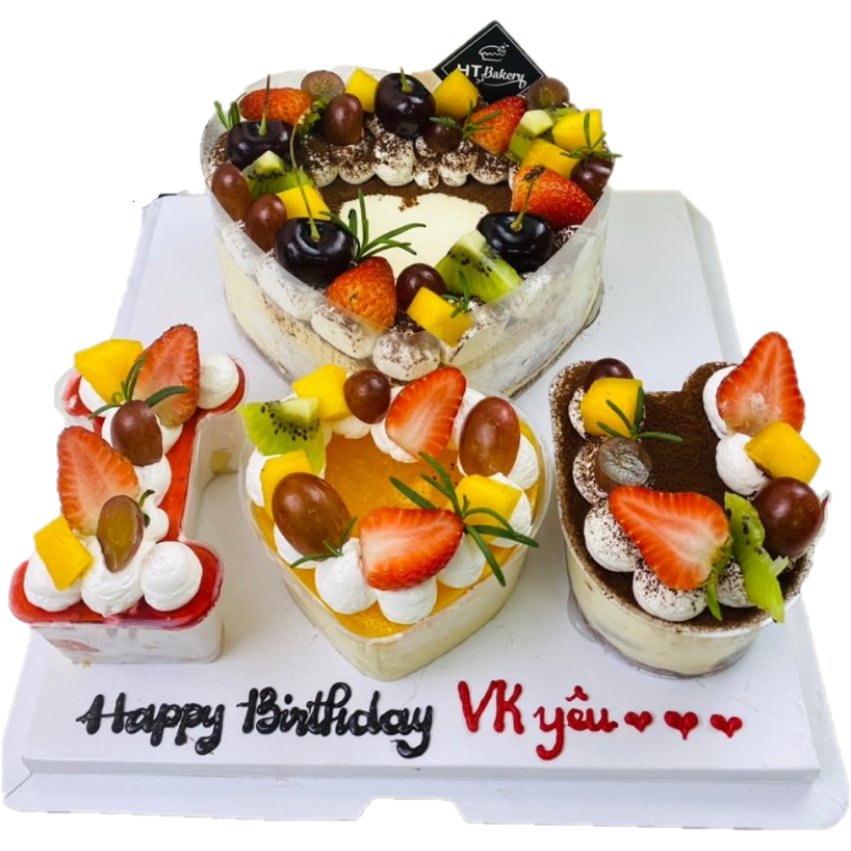 Bánh kem tươi tạo hình chữ và số theo yêu cầu