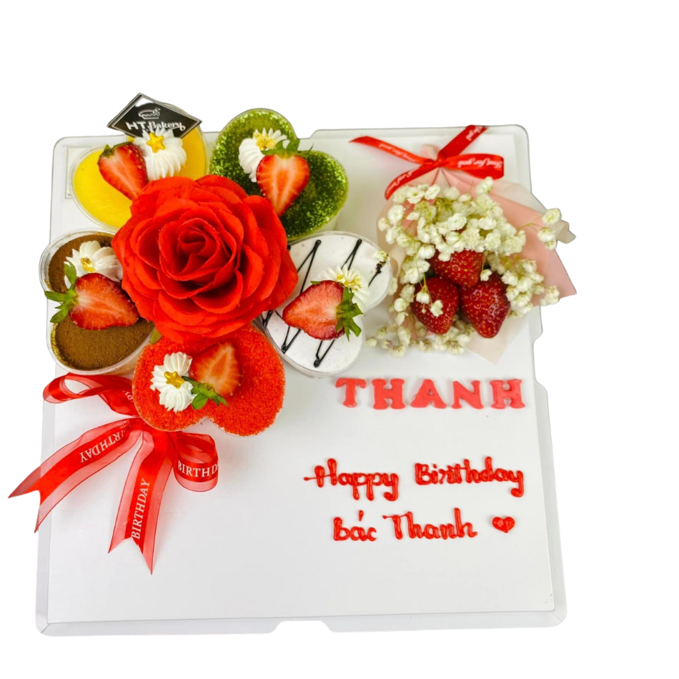 Bánh mix vị 5 khay trái tim