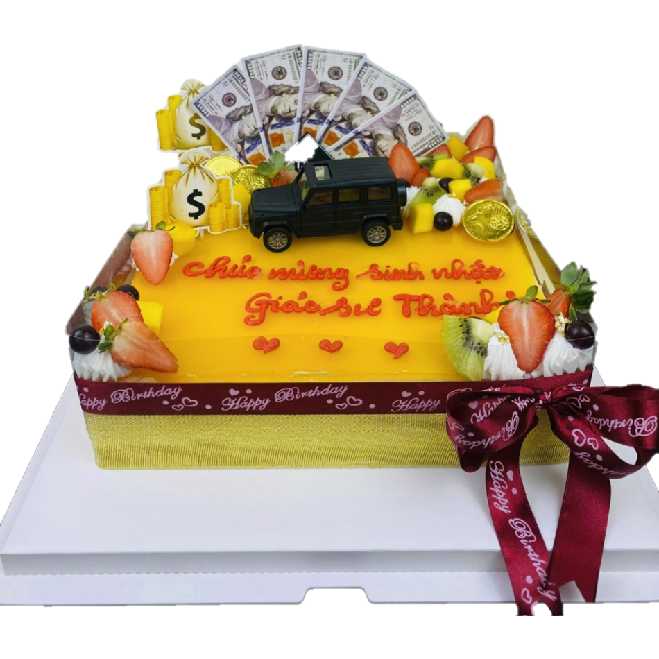 Bánh mousse chanh leo vuông