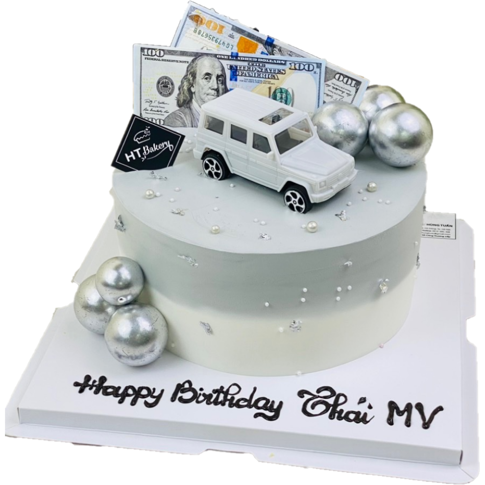 Bánh kem tươi oto tiền đô xám