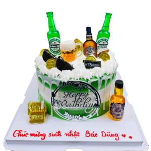 Bánh kem tươi sinh nhật chai bia HTBakery 16cm