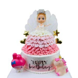 Bánh sinh nhật chibi hồng cánh tiên 22