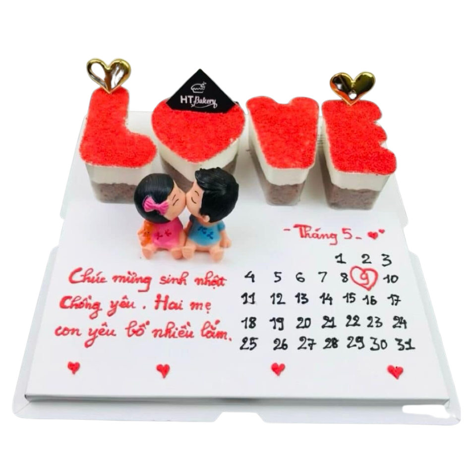 Bánh sinh nhật kem tươi LOVE và cặp đôi