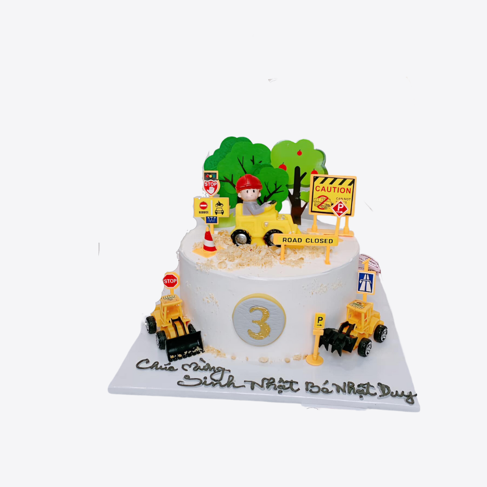 Bánh sinh nhật máy xúc