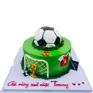 Bánh sinh nhật kem tươi sân gôn quả bóng đá áo cầu thủ