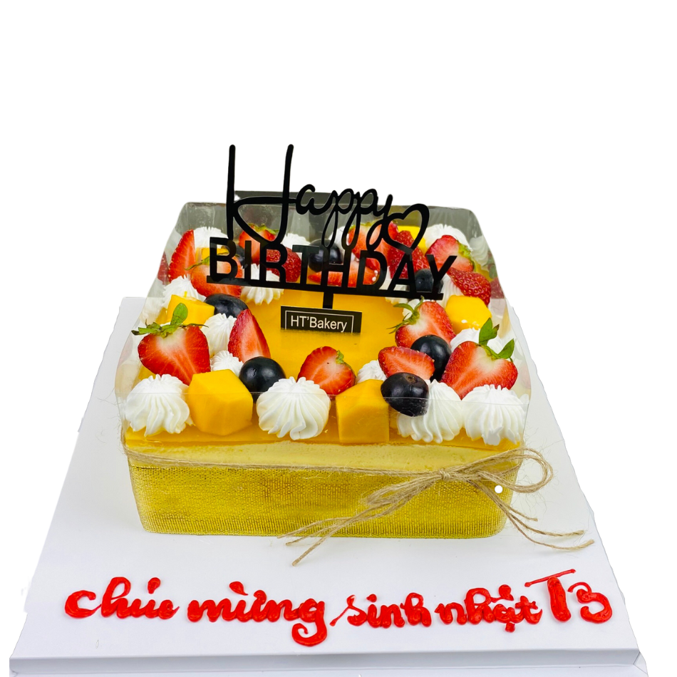 Bánh Sinh nhật Mousse Chanh leo vuông