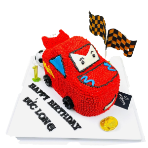 Bánh kem tươi sinh nhật oto đỏ mô hình