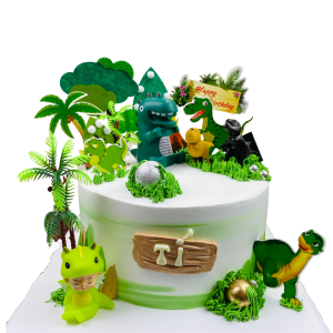 Bánh sinh nhật kem tươi Khủng long rừng xanh