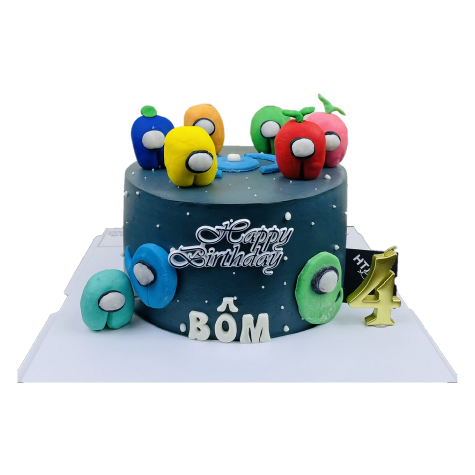 Bánh kem tươi tạo hình AmongUs fondant